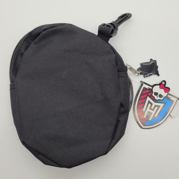 MONSTER HIGH | skull & bow zip pencil case/small clip purse - Picture 2 of 9